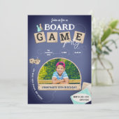 Einladung zum Board Game Birthday (Stehend Vorderseite)