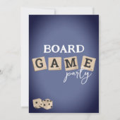 Einladung zum Board Game Birthday (Rückseite)