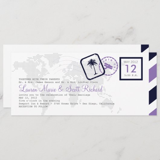 Einladung zum Boarding (Vorne/Hinten)