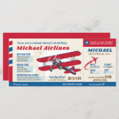 Einladung zum Boarding des Flugtickets (Vorne/Hinten)