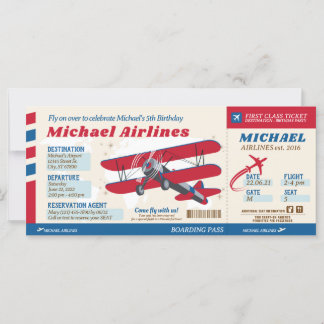 Einladung zum Boarding des Flugtickets