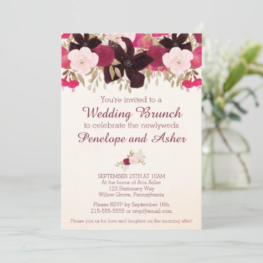 Einladung zum Bohemischen Blumenpost (Stehend Vorderseite)