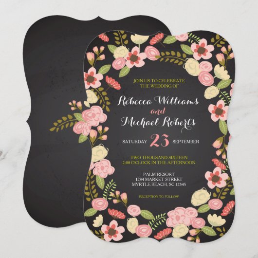 Einladung zum botanischen Kranz (Vorne/Hinten)