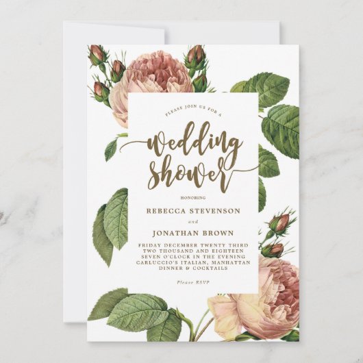 Einladung zum botanischen Polterabend (Vorderseite)