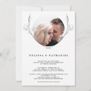 Einladung zum botanischen Virtual Wedding Foto