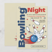 Einladung zum Bowling-Abend (Vorne/Hinten)