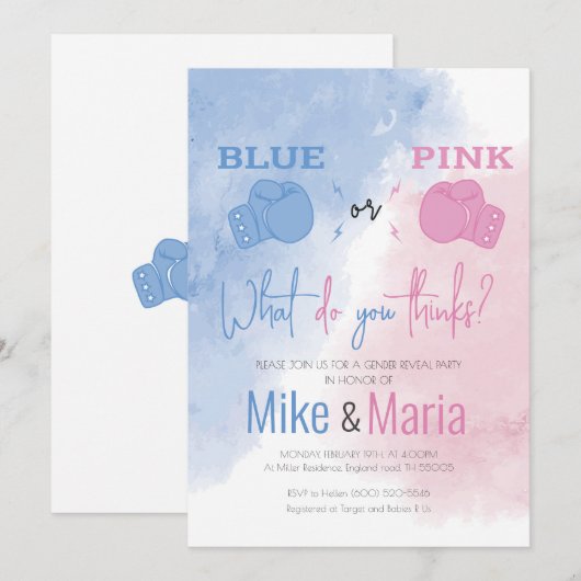 Einladung zum Boxen (Vorne/Hinten)