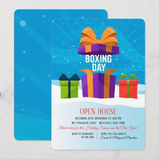 Einladung zum Boxtag (Vorne/Hinten)