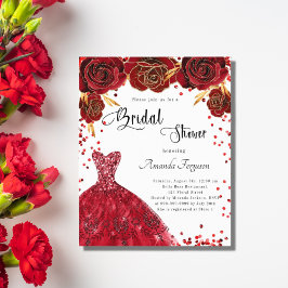 Einladung zum Brautparty-Rot-Weiß