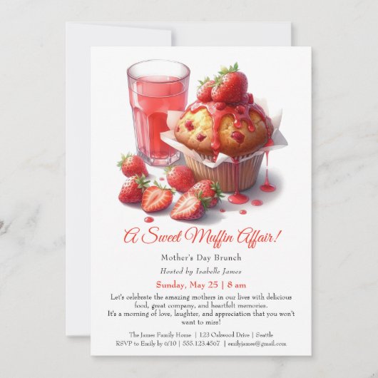 Einladung zum Brunch am Muttertag - Affäre mit Muf (Vorderseite)