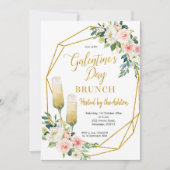 Einladung zum Brunch der Floral Gold Galentine (Vorderseite)