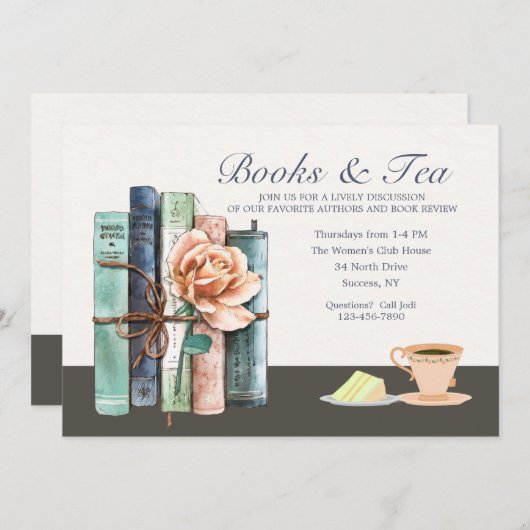 Einladung zum Bücherclub (Vorne/Hinten)