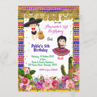 Einladung zum bunten Geburtstag von Fiesta