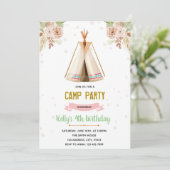 Einladung zum Camping Boho (Stehend Vorderseite)