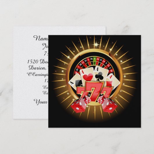 Einladung zum Casino (Vorne/Hinten)