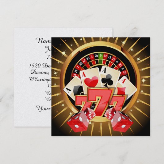 Einladung zum Casino (Vorne/Hinten)