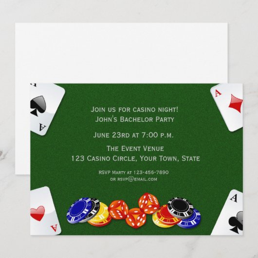 Einladung zum Casino (Vorne/Hinten)