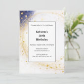 Einladung zum Celestial Geburtstag (Stehend Vorderseite)