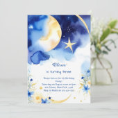 Einladung zum Celestial Geburtstag (Stehend Vorderseite)