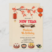 Einladung zum chinesischen Geburtstag (Vorne/Hinten)