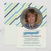 Einladung zum Classy Stripe Foto (Vorne/Hinten)