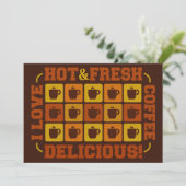Einladung zum Coffee Squares, personalisierbar (Stehend Vorderseite)