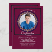 Einladung zum Confirmation Square Foto (Vorne/Hinten)