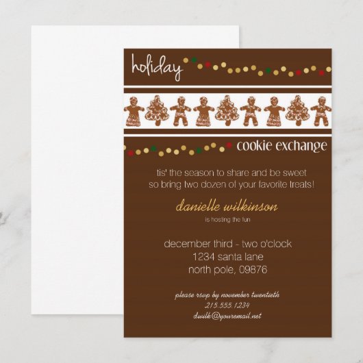 Einladung zum Cookie-Austausch (Vorne/Hinten)