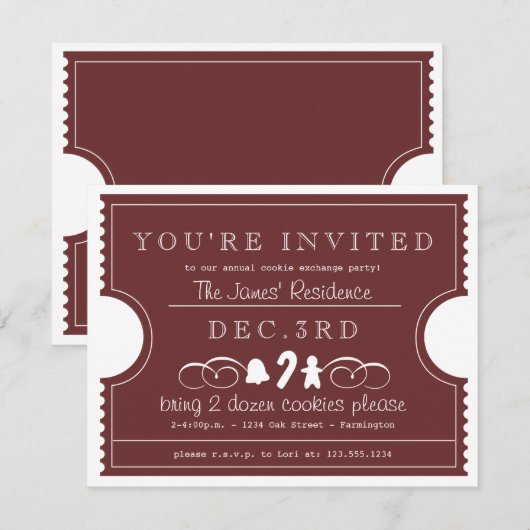 Einladung zum Cookie-Austausch (Vorne/Hinten)