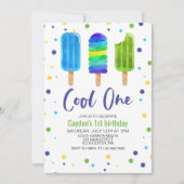 Einladung zum coolen 1. Geburtstag (Vorderseite)