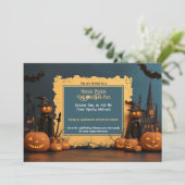Einladung zum Coven Halloween-Party (Stehend Vorderseite)