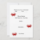 Einladung zum Crab Dinner (Rückseite)