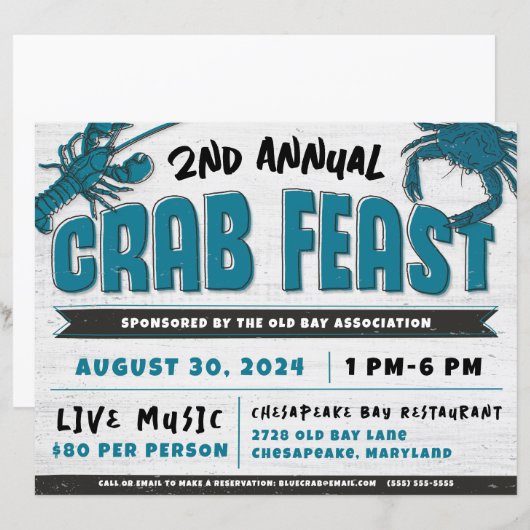 Einladung zum Crab Fest (Vorne/Hinten)