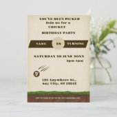 Einladung zum Cricket Birthday Party-Sport (Stehend Vorderseite)