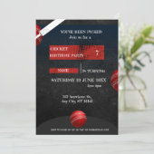 Einladung zum Cricket Birthday Party-Sport (Stehend Vorderseite)