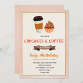 Einladung zum Cupcake/Kaffee (Vorne/Hinten)