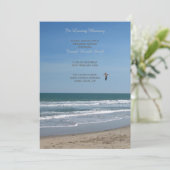 Einladung zum Custom Memorial Service - Beach Them (Stehend Vorderseite)