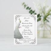 Einladung zum Custom White Peacock Junggeselinnen- (Stehend Vorderseite)