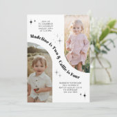 Einladung zum Doppelte Foto (Stehend Vorderseite)