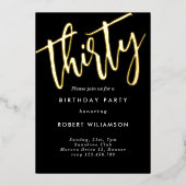 Einladung zum dreißigsten Geburtstag (Vorderseite)