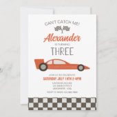 Einladung zum dritten Geburtstag von Red Race Car (Vorderseite)