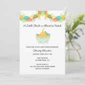 Einladung zum Easter Chick Baby Shower (Stehend Vorderseite)