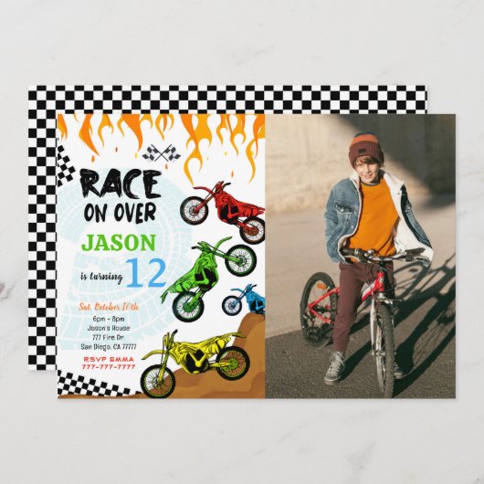 Einladung zum Editable Bike Foto (Vorne/Hinten)