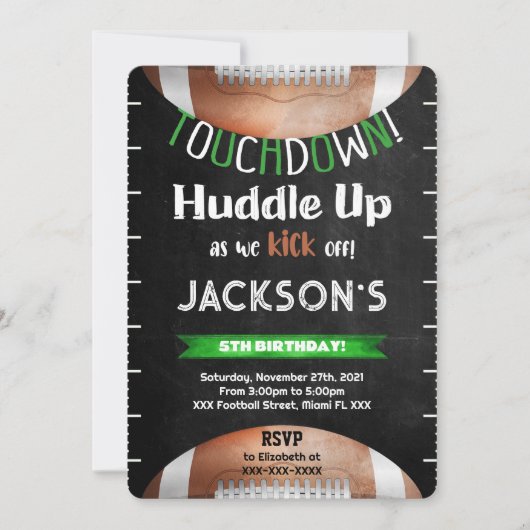 Einladung zum Editable Football (Vorderseite)