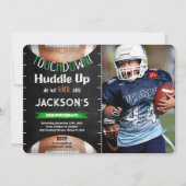 Einladung zum Editable Football Foto (Vorderseite)