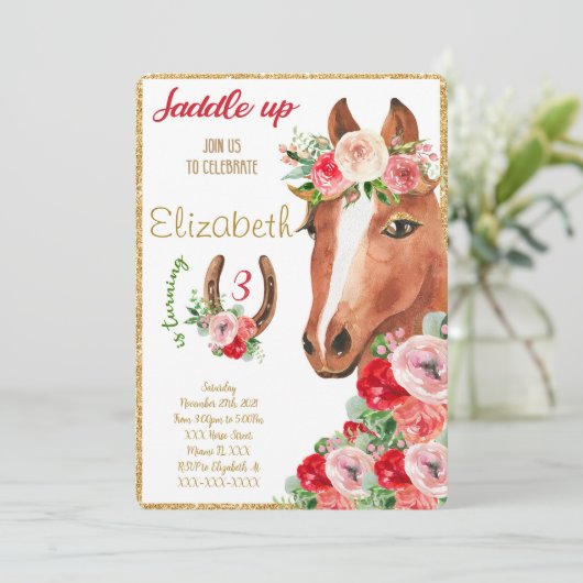 Einladung zum Editable Horse (Stehend Vorderseite)