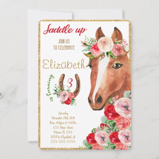 Einladung zum Editable Horse (Vorderseite)