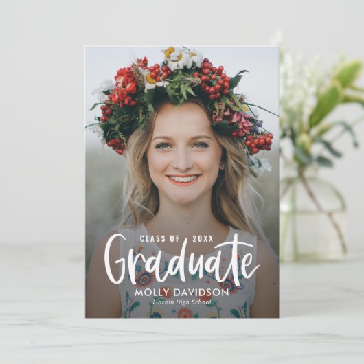 Einladung zum Editierbaren Abschluss (Stehend Vorderseite)