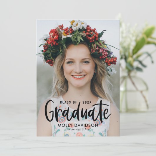 Einladung zum Editierbaren Abschluss (Stehend Vorderseite)