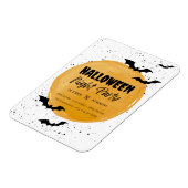 Einladung zum Editierbaren Halloween-Party Black B Magnet (Linke Seite)